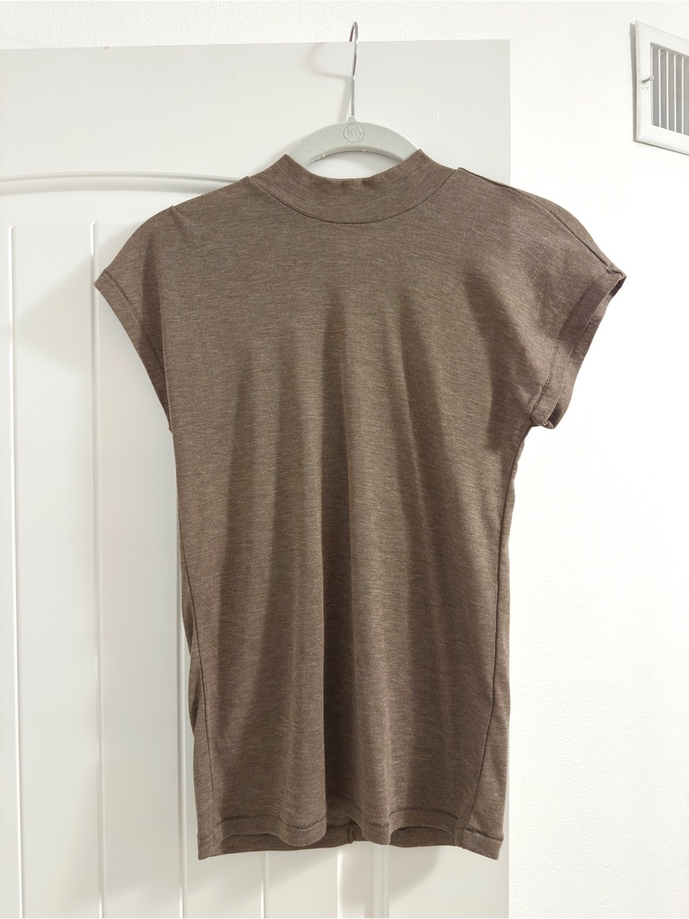 Madewell Brown Mockneck Tee